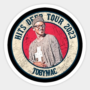 Retro Style Fan Art Design Tobymac // Vintage Hits Deep Tour 2023 Sticker